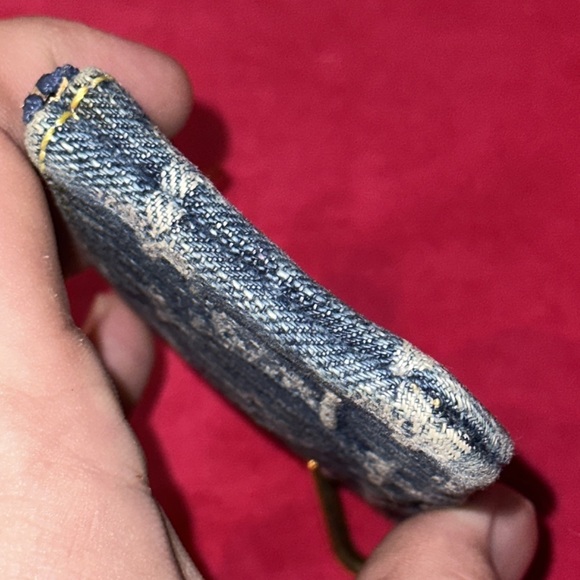 Louis Vuitton denim cles clea coin key pouch holder wallet case - Picture 6 of 12